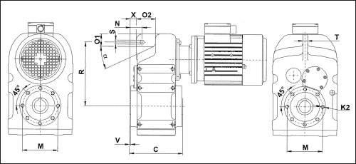 Габаритные и присоединительные размеры TNC
